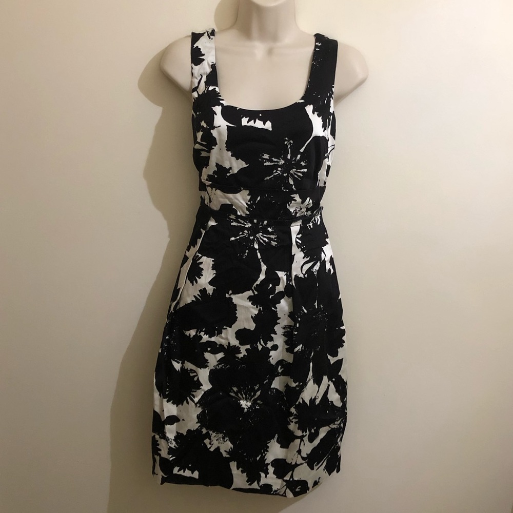 EUC Black & White Floral Dress